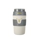 Cana termica, Xinxu, pentru cafea, ceai, espresso, ciocolata sau bauturi reci, sistem 360°, Perete izolator cu sase straturi, 400ml, Inox, Gri