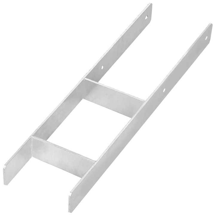Podstava Slupa H, KOTARBAU, 150mm, otel zincat, 600x60mm, argintie