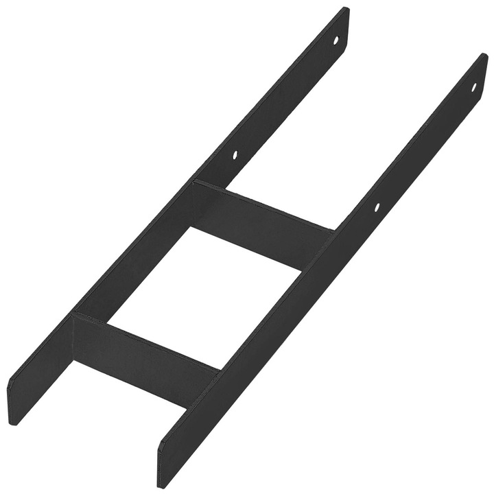 Baza pentru stalpi H, KOTARBAU, 150mm, otel zincat, negru, 600x60x5mm