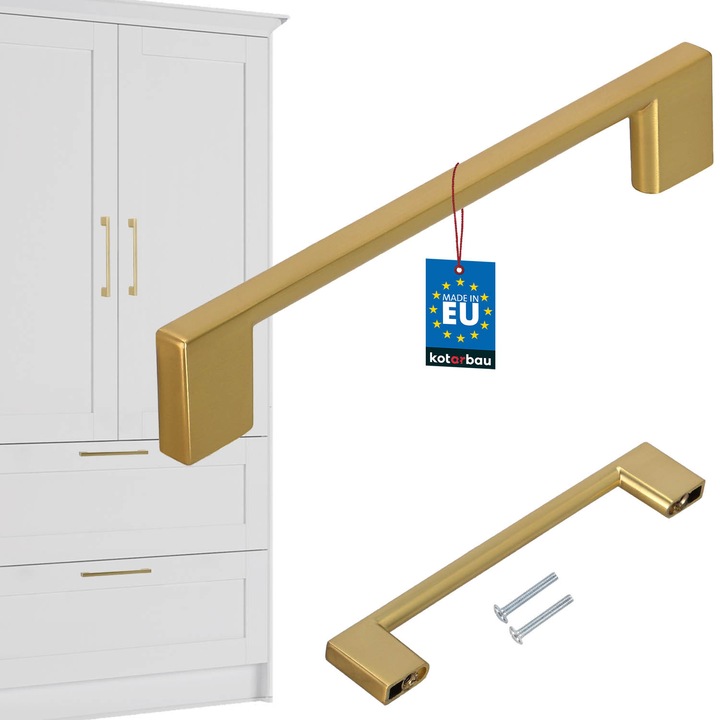 Urmareste Usor Usa Meblar, KOTARBAU, 148x28mm, Zabrele, Aur Mat, 1 Buc.