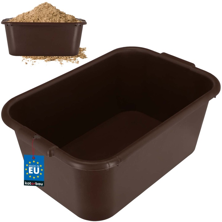 KOTARBAU építőipari teknő, 45L, 600x400mm, barna
