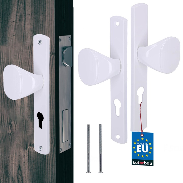 Pochwyt KOTARBAU, aluminiu, alb, 60mm, 230x30mm, set