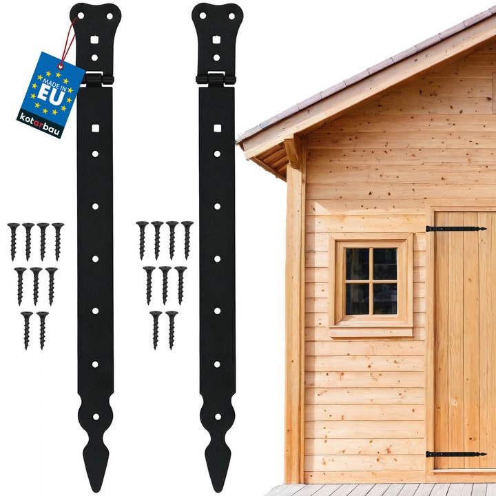 Balamale altanowe KOTARBAU, set 2 buc, 470x35mm, rezistent la intemperii, negru