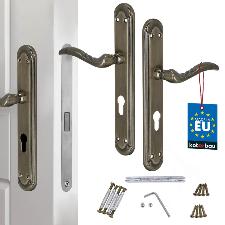 Maner usa, KOTARBAU, design universal, patina, 255x43mm, set montaj inclus