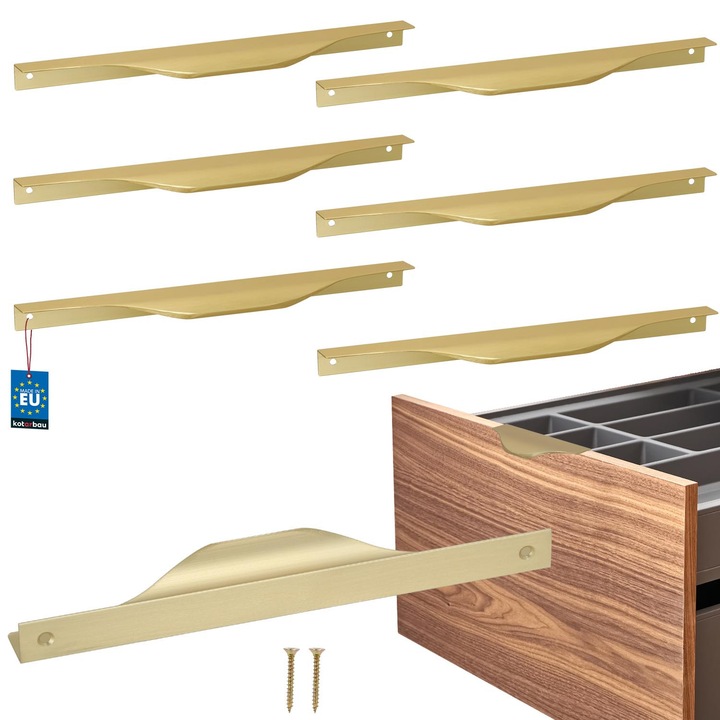 Urmareste Usor Usor KOTARBAU, Usa Mebloasa Krawedziowy, 6 buc, Zlata Mat, 192x212mm