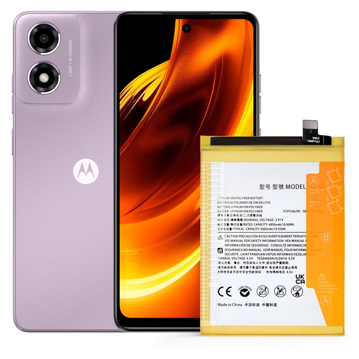 Батерия QF50 NOWACELL, 5000 mAh, за Motorola, с предварително инсталирана залепваща лента, нова