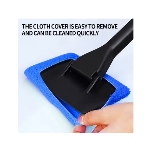 Instrument curatare geamuri auto MACVI, maner ergonomic, laveta microfibra reutilizabila, plastic PP, 34cm
