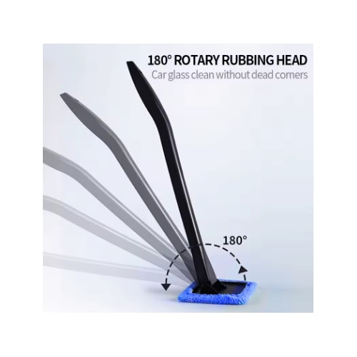 Instrument curatare geamuri auto MACVI, maner ergonomic, laveta microfibra reutilizabila, plastic PP, 34cm