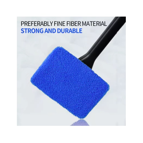 Instrument curatare geamuri auto MACVI, maner ergonomic, laveta microfibra reutilizabila, plastic PP, 34cm