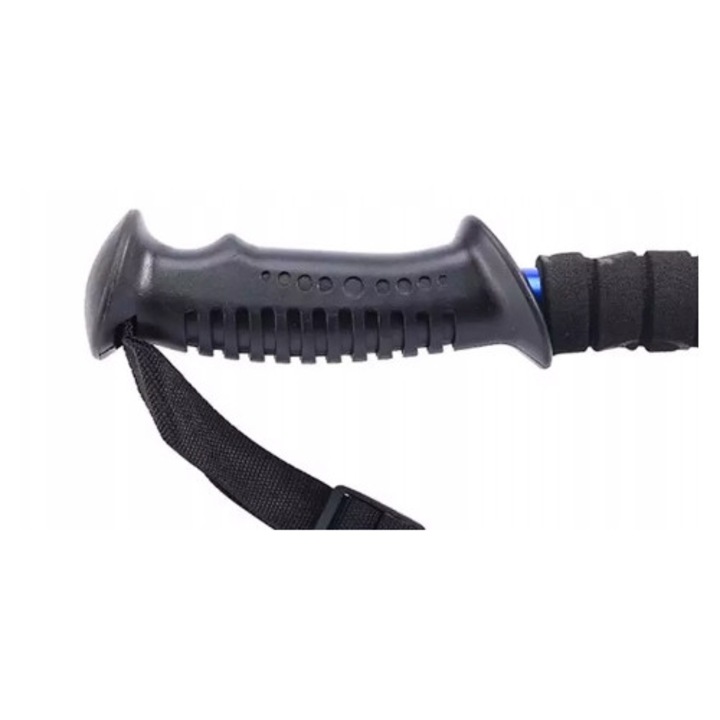 Set 2 Bete Nordic Walking, Aluminiu, Antishock, Negru, Lungime reglabilă 63x135 cm