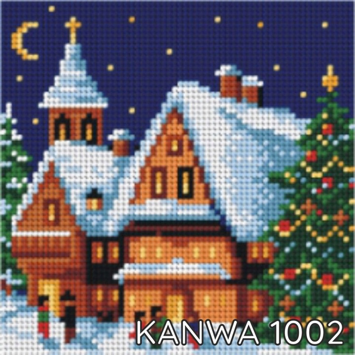 Set broderie panza si ata ARIADNA 15x15cm, model 1002, densitate 11"
