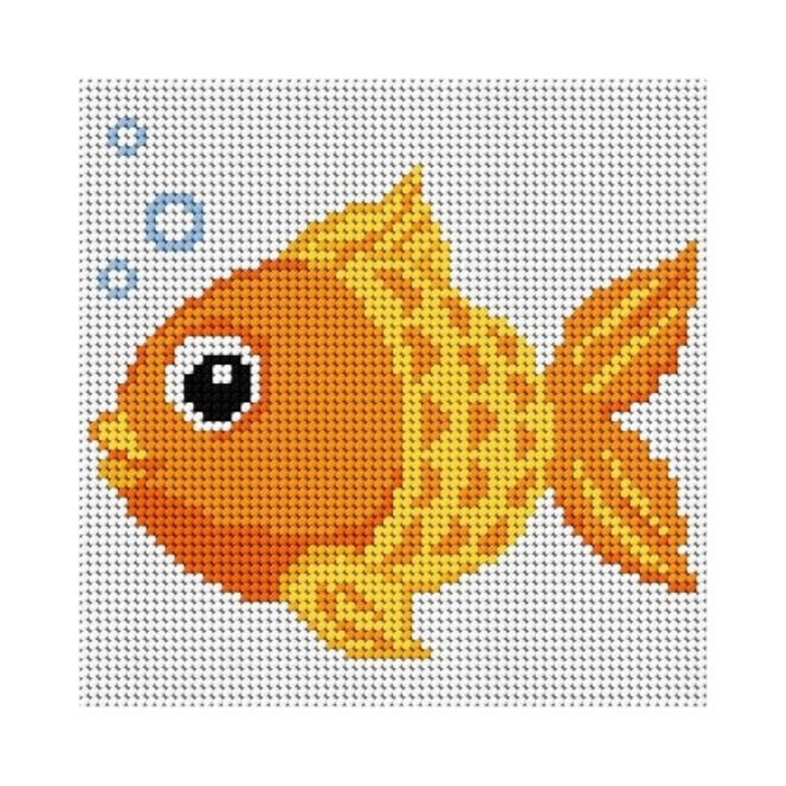 Set broderie Ariadna, panza 15x15cm, ata de broderie, 2 elemente