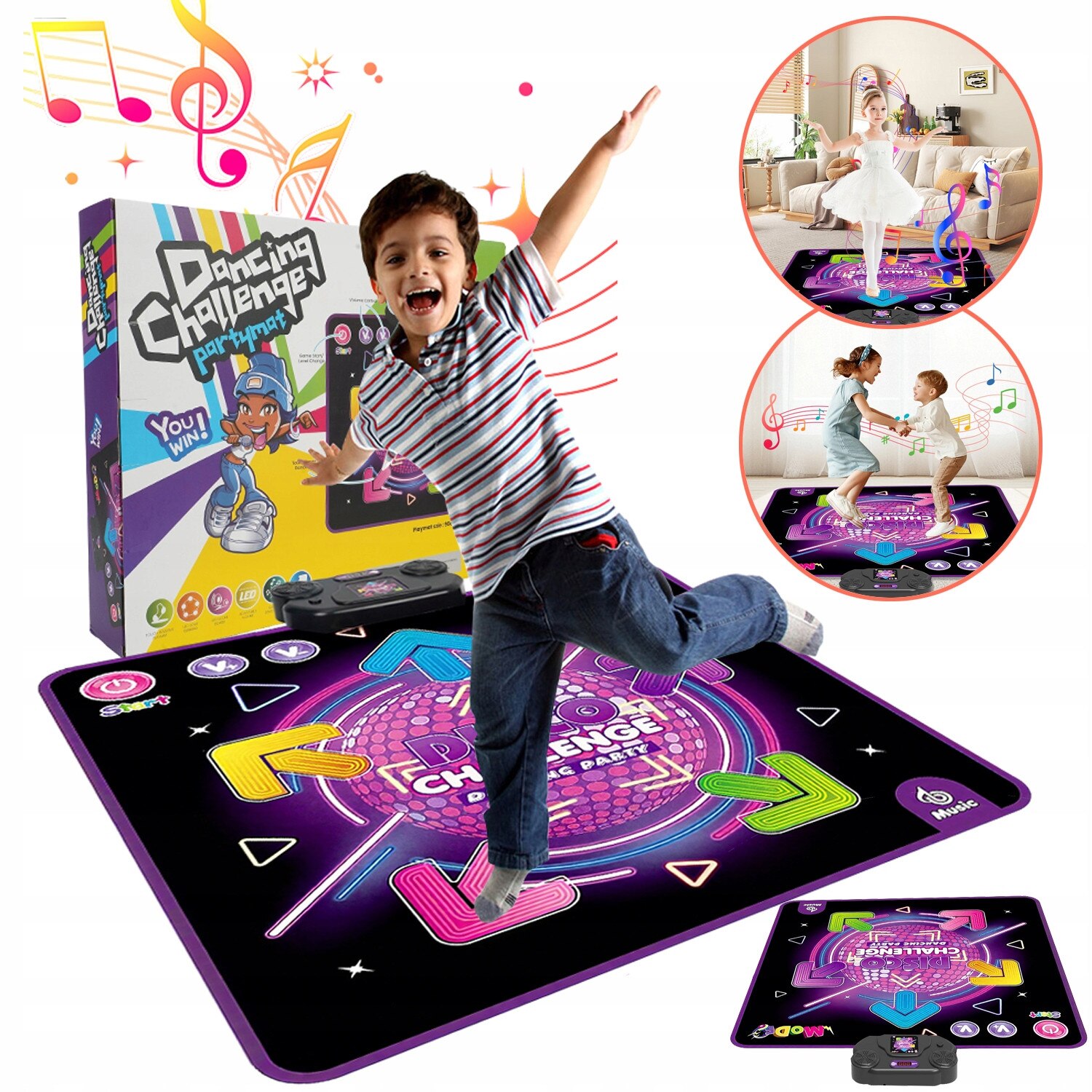 high five 4枚セット Mingea Dans Muzicala Interactiva LED, 90x99cm, 4 moduri de joc