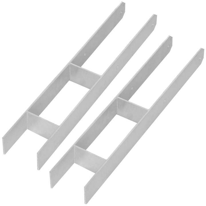 Podsta H pentru wmurowanie, KOTARBAU, otel zincat, 100mm, set 2 buc.