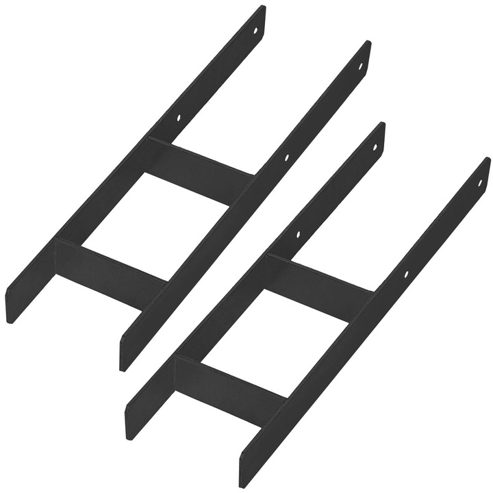 Podsta H pentru wmurowanie, KOTARBAU, otel zincat, 150mm, set 2 bucati, negru, 60x600mm