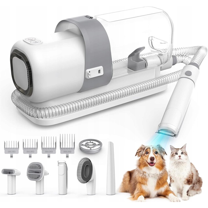 Aspirator Profesional ZOMYE 5-in-1 pentru Îngrijirea Blanii Animalelor, 12000 Pa, Filtru HEPA, Multicolor, Set inclus