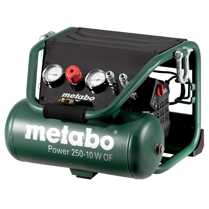 Compresor mobil Metabo 10L, 1.5kW, 220 l/min, 10 bar, set cu accesorii ...