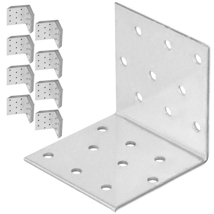 Conector de constructii KOTARBAU Set 100 buc, 60x60x60 mm, Silver