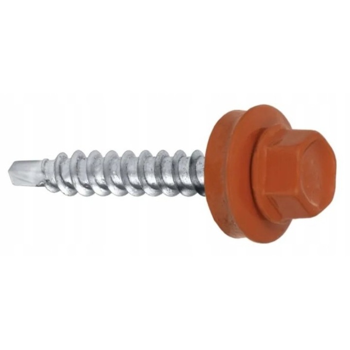 Suruburi ferma, Mag Krak, 4,8x20mm, 250 bucati, culoare 8004, cu garnitura EPDM