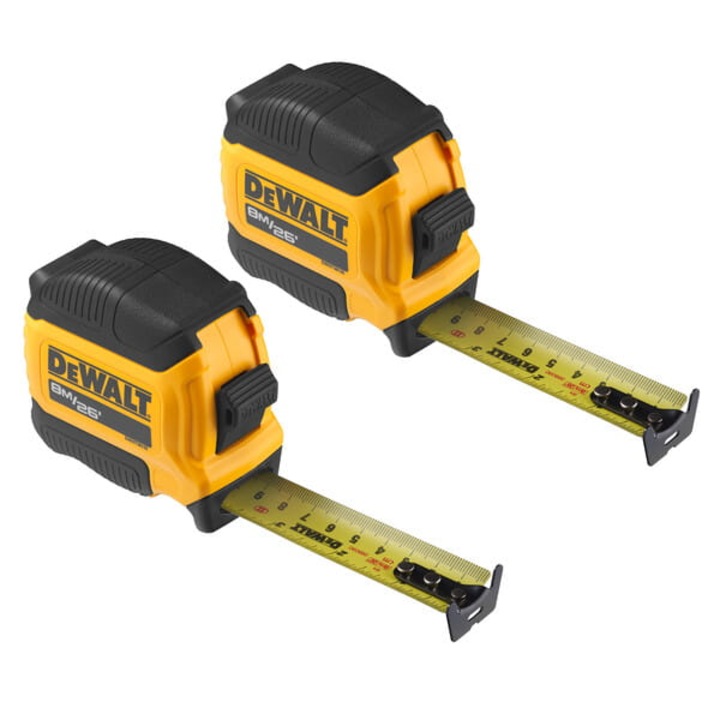 Set de masurare DEWALT 8m/16ft, 28mm, 2 bucati