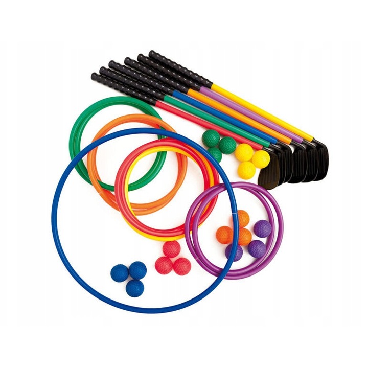Set Golf Clasic pentru Copii, 6 Jucători, 74 cm, multicolor