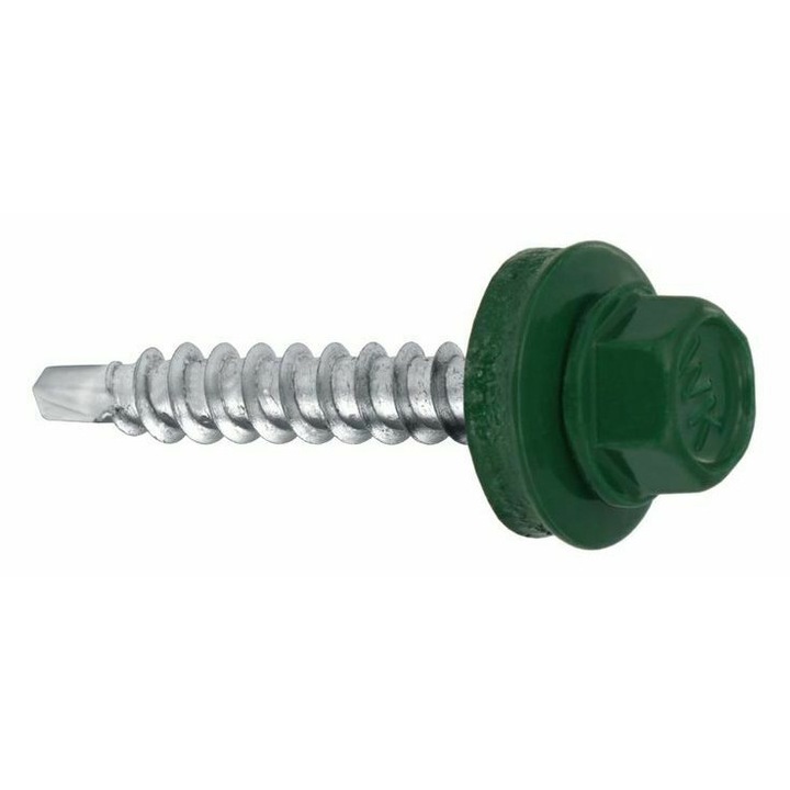 Suruburi ferma, Klimas, 4,8x55mm, RAL 6005, set 200 bucati