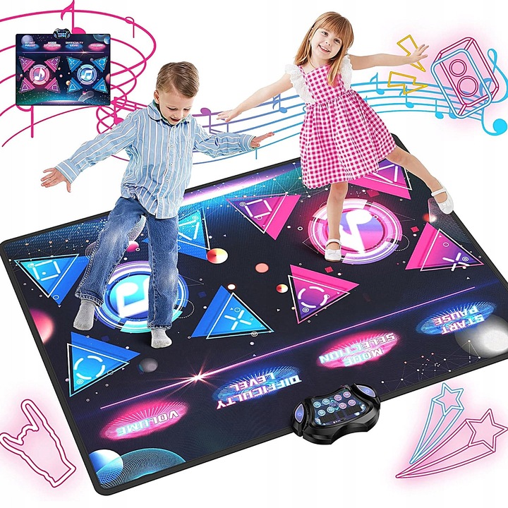 Килим, Интерактивен, музикален, 2 играчи, 12 игри, противоплъзгащ, 120x89см