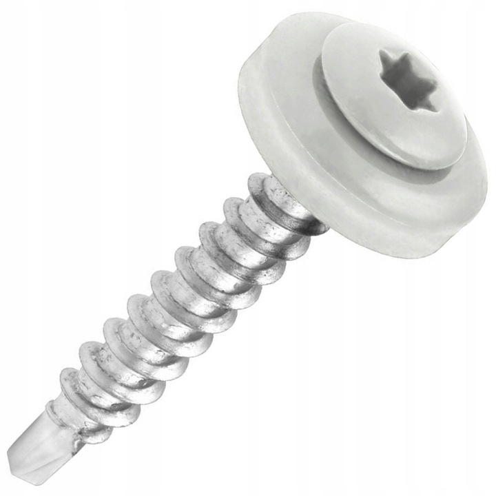 Suruburi auto-perforante Klimas 4,8x35mm, ecru, set 250 bucati