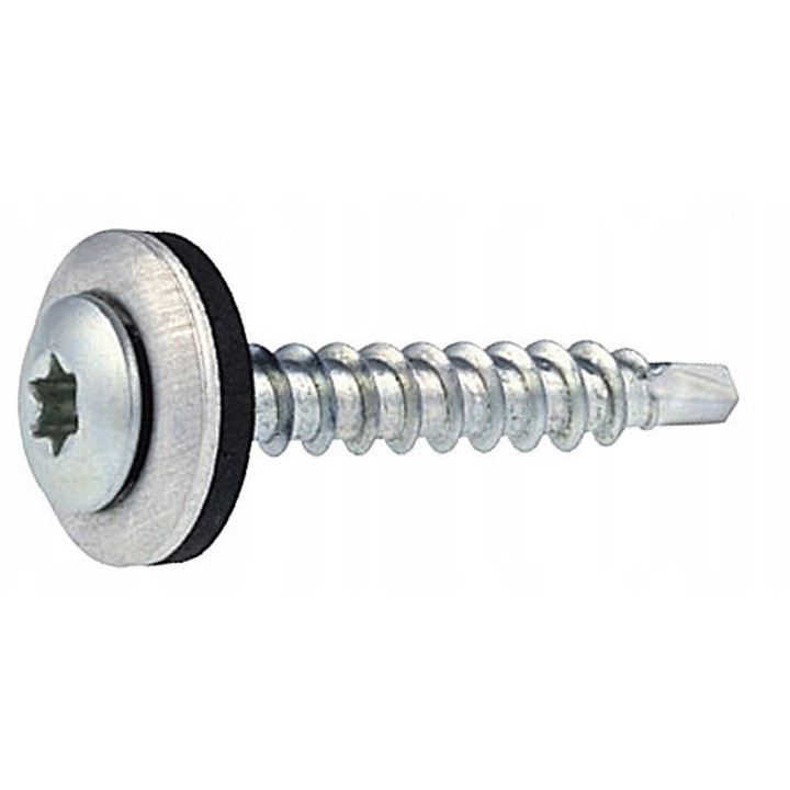Самонарезни винтове с EPDM уплътнение, 4,8 мм x 35 мм, поцинковани, комплект 250 бр.