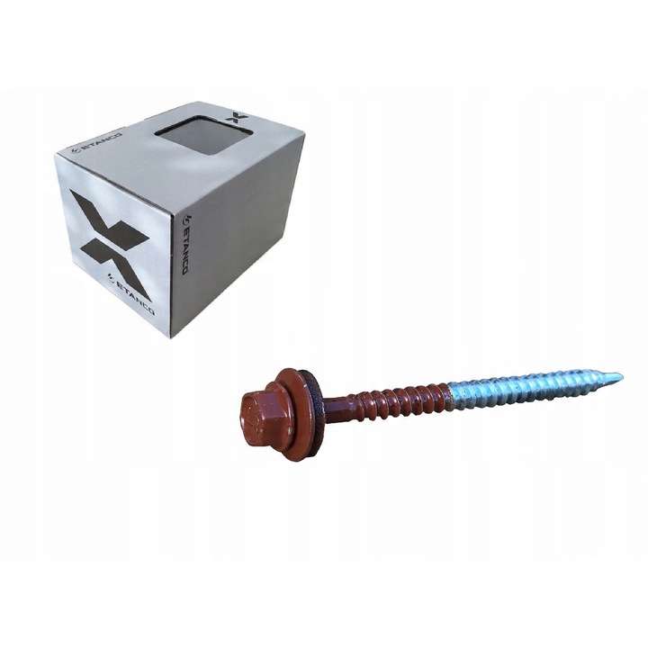 Suruburi autotaratoare Etanco 4,8x70mm RAL 8004 set 100 bucati