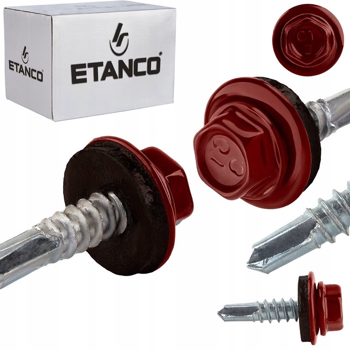 Suruburi autoforante pentru metal GT 5, 5,5x38mm, RAL 3009, set 250 bucati