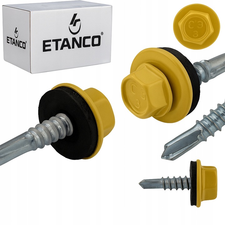 Suruburi autoforante pentru otel Etanco GT5 5,5x25mm, set 250 buc, protectie impotriva coroziunii, rezistente la UV