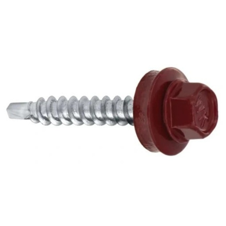 Suruburi ferma Mag Krak 4,8x20mm, 250 buc, RAL 3005, cu garnitura EPDM