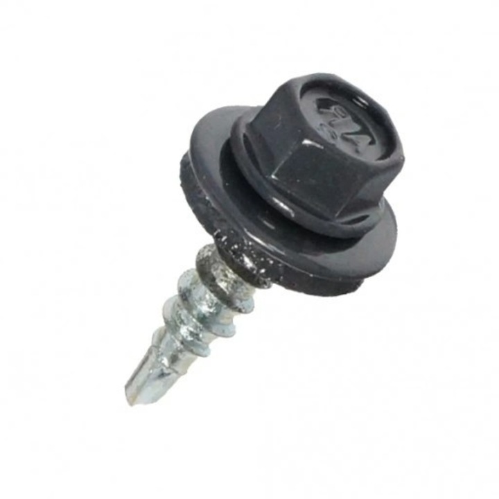 Suruburi ferma Mag Krak 4,8x20mm, 250 buc, RAL 7016, cu garnitura EPDM