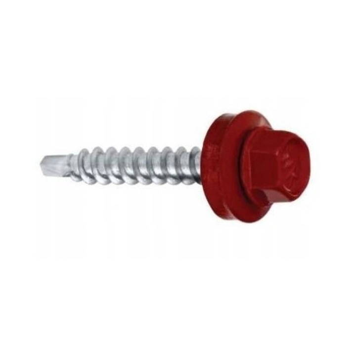 Suruburi ferma Mag-Krak 4,8x70mm, 100 buc, RAL 3011, rezistenta la coroziune, cap auto-perforant