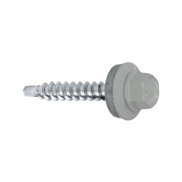 Suruburi ferma, Mag Krak, 4,8x20mm, 250 bucati, RAL 9006, cu garnitura EPDM