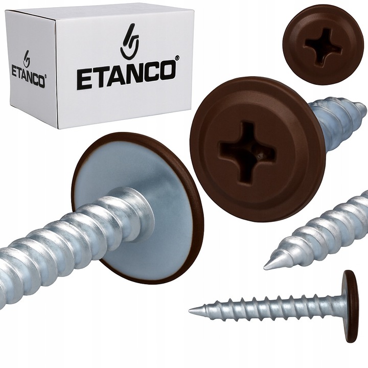 Suruburi de montaj Etanco, 4,2x30mm, RAL 8017, set 250 bucati