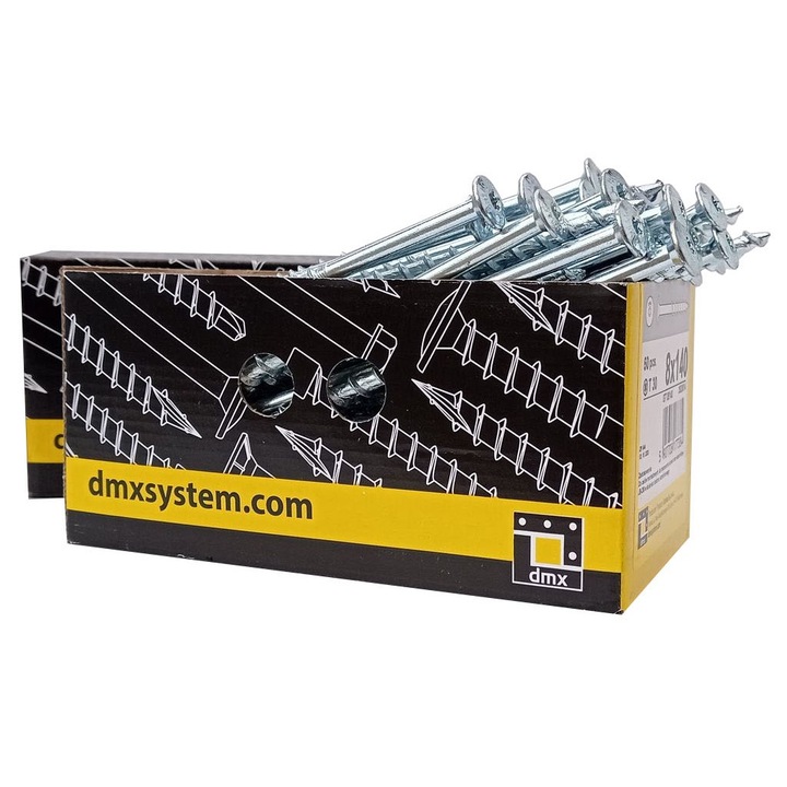 Suruburi pentru gazobeton, Domax, 8x160mm, set 50 bucati, rezistente la conditii atmosferice