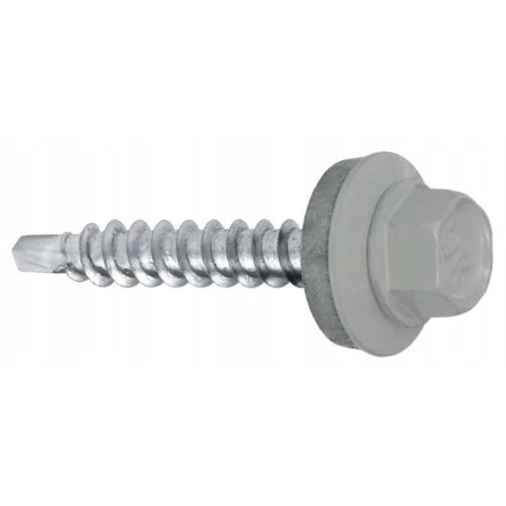 Suruburi auto-perforante Klimas 4,8x55mm, set 200 bucati, cu garnitura EPDM, rezistente la coroziune