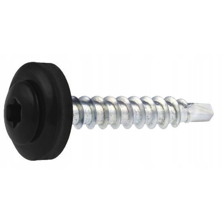 Suruburi ferma pentru lemn, Klimas, 4,8x35mm, RAL 9005, set 250 bucati