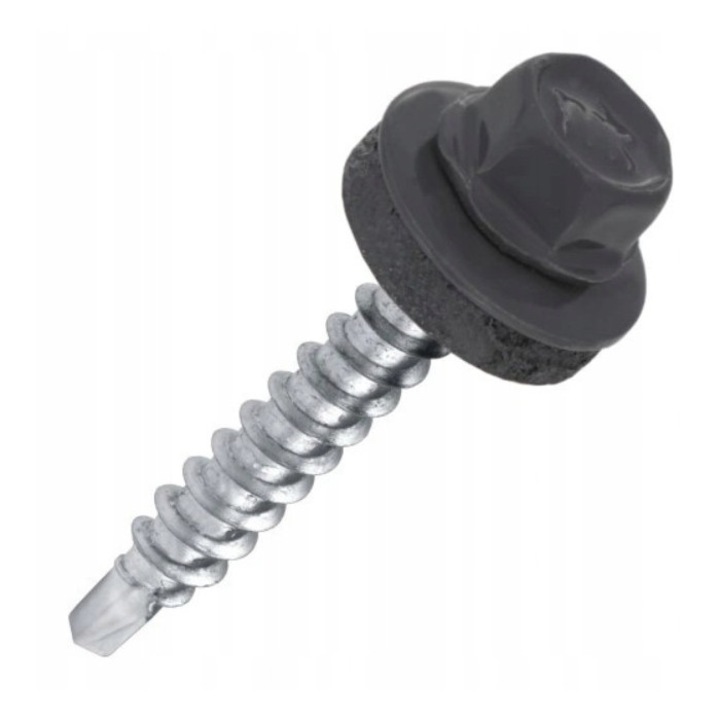 Suruburi farmer cu cap auto-perforant Mag-Krak, 4,8x70mm, RAL 7024, set 100 bucati