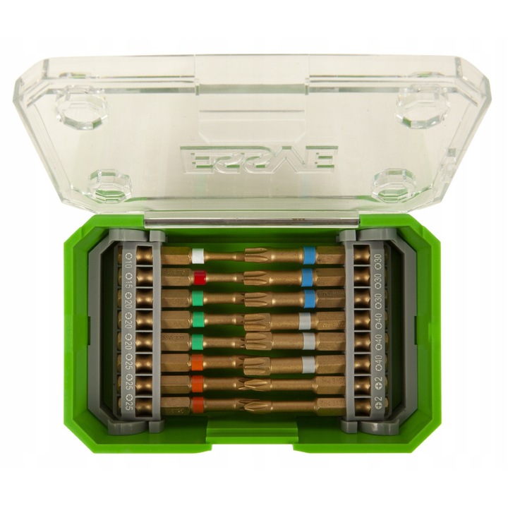 Set de biti ESSVE XTR 50mm, 16 piese, din otel S2, coduri colorate