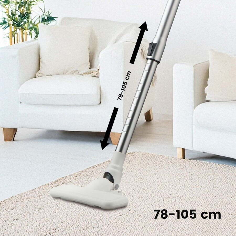 Aspirator electric 2 în 1 Manta 600 W, capacitate colectare 0.6 l, alb