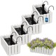 Set 4 Ghivece PVC Alb 38x18x16,2cm KOTARBAU