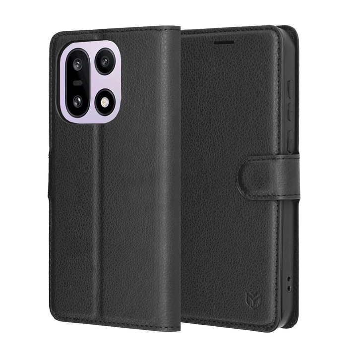 Husa tip carte pentru OnePlus 15, inchidere magnetica, Accesorio Leather Folio, Negru