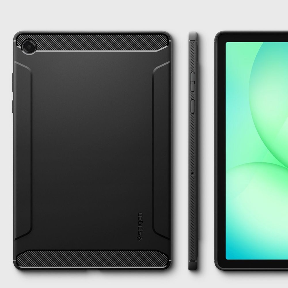 Husa Spigen Rugged Armor pentru tabletă Samsung Galaxy Tab A11 Plus, neagră mată