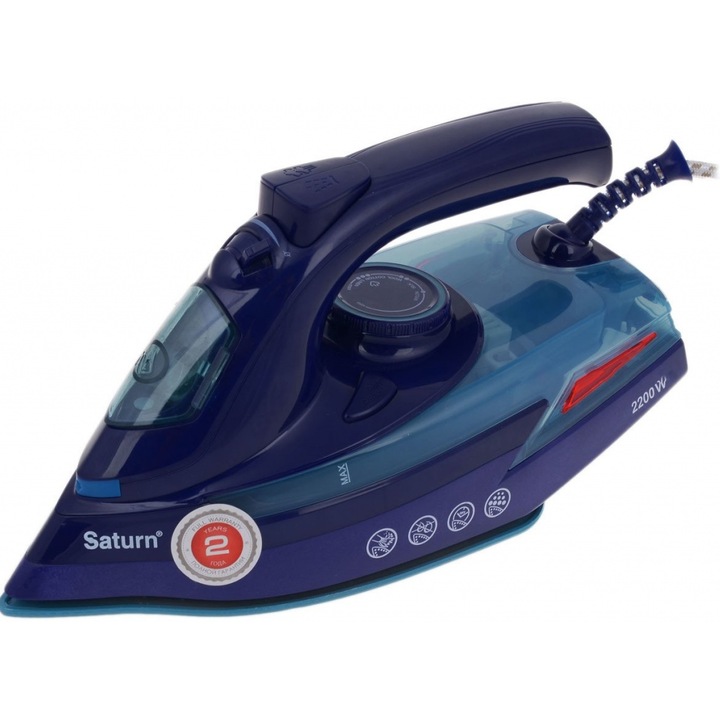 Saturn ST-CC7128 Vasaló, 2200W, kerámia talp, 415ml tartály, száraz/gőz mód