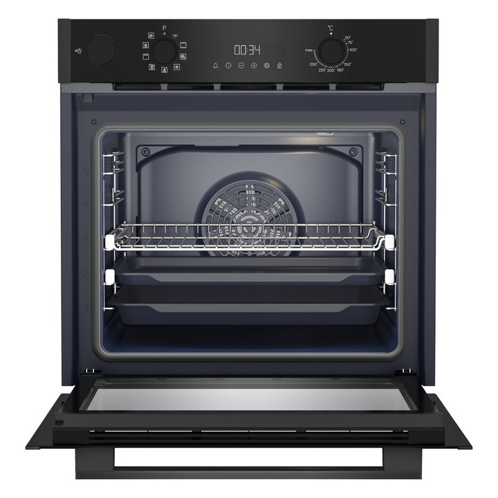 Cuptor incorporabil Grundig, 60 cm, 9 funcții, inox închis, 72 l