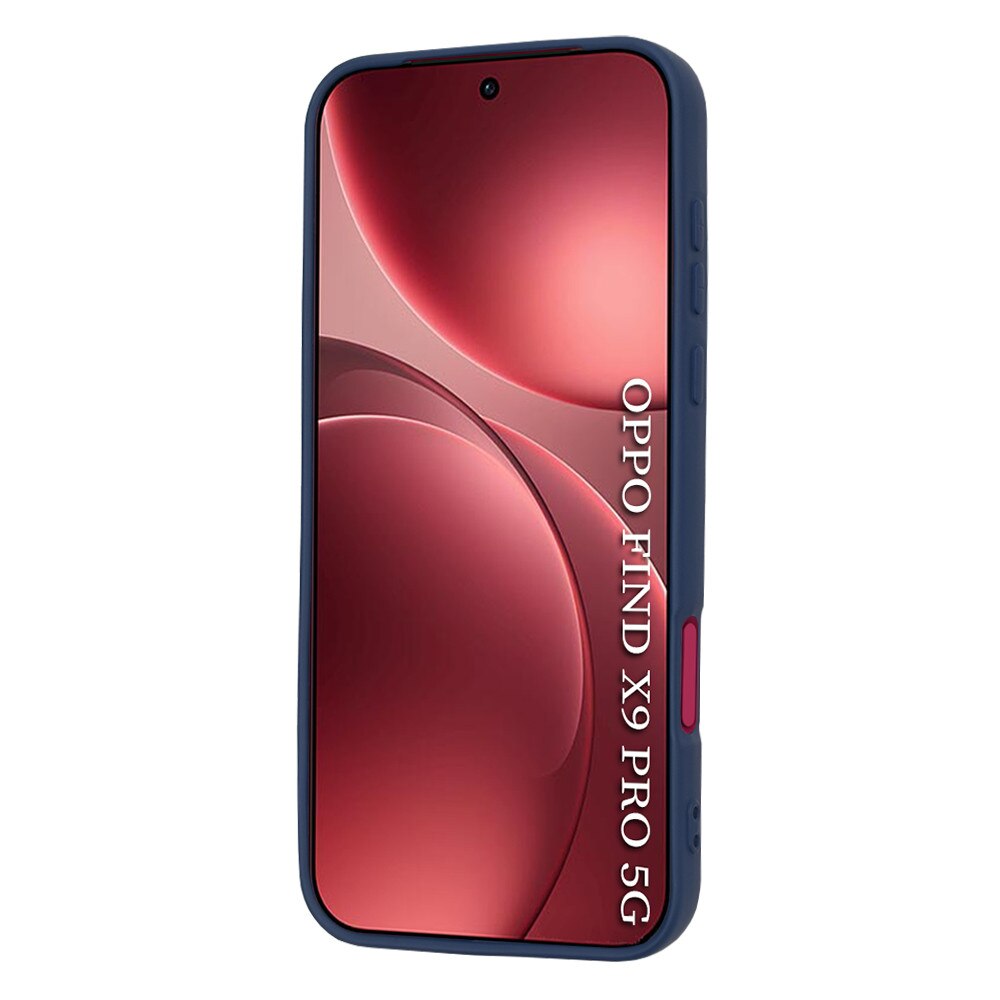 Husa pentru Oppo Find X9 Pro, SKYDDAR INNOVATION, din Silicon Catifelat, SoftElegance, set cu sticker, Bleumarin