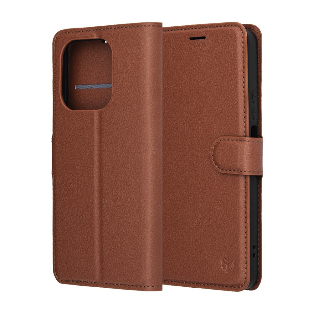Husa tip carte pentru Honor 400 Smart 5G / 400 Smart 4G / X7d 4G, inchidere magnetica, Accesorio Leather Folio, Brown